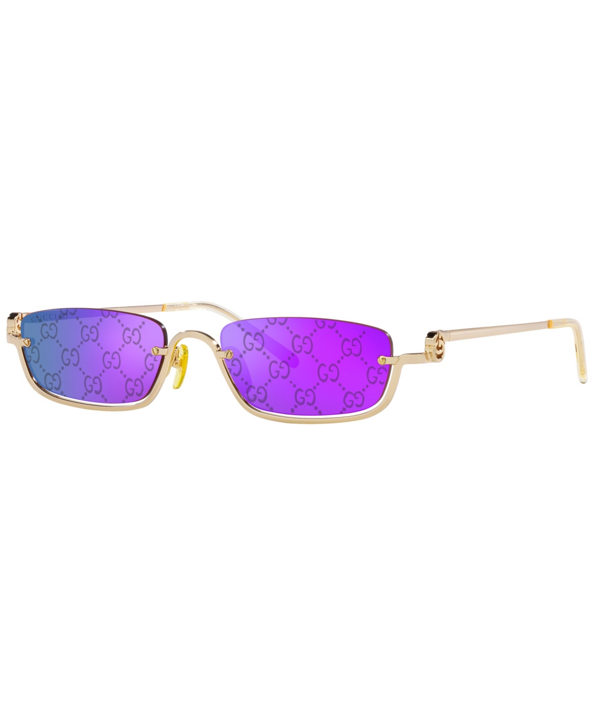 Shop Gucci Unisex Sunglasses, Gg1278s In Gold-tone
