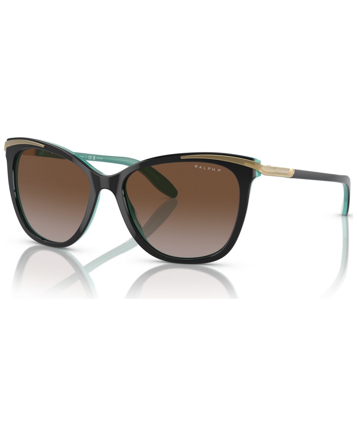 Women's Polarized Sunglasses, RA5203 - Black on Aquamarine