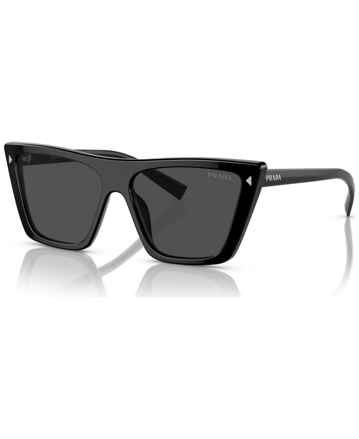 Prada Women's Low Bridge Fit Sunglasses, Pr 21zsf In Black