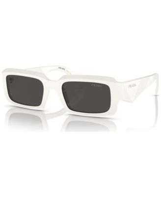 Symbole Rectangular Sunglasses in White - Prada