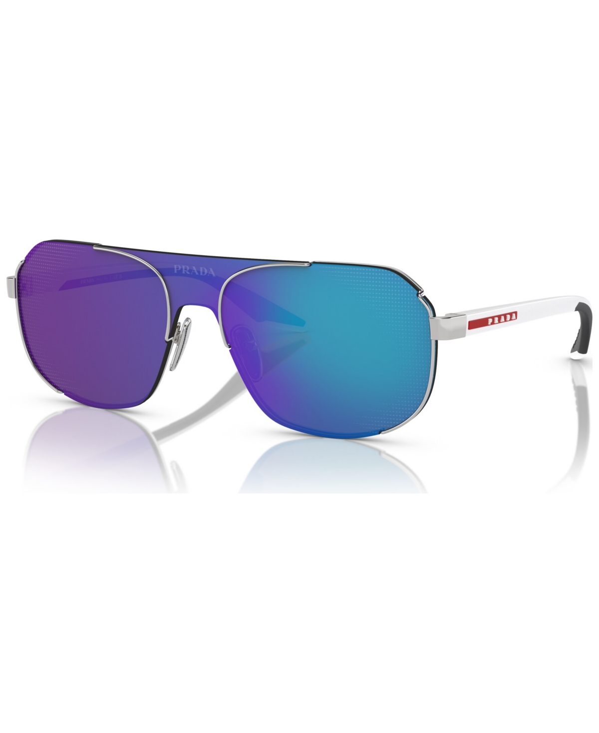 Prada Men's Sunglasses, Ps 53ys In Silver-tone