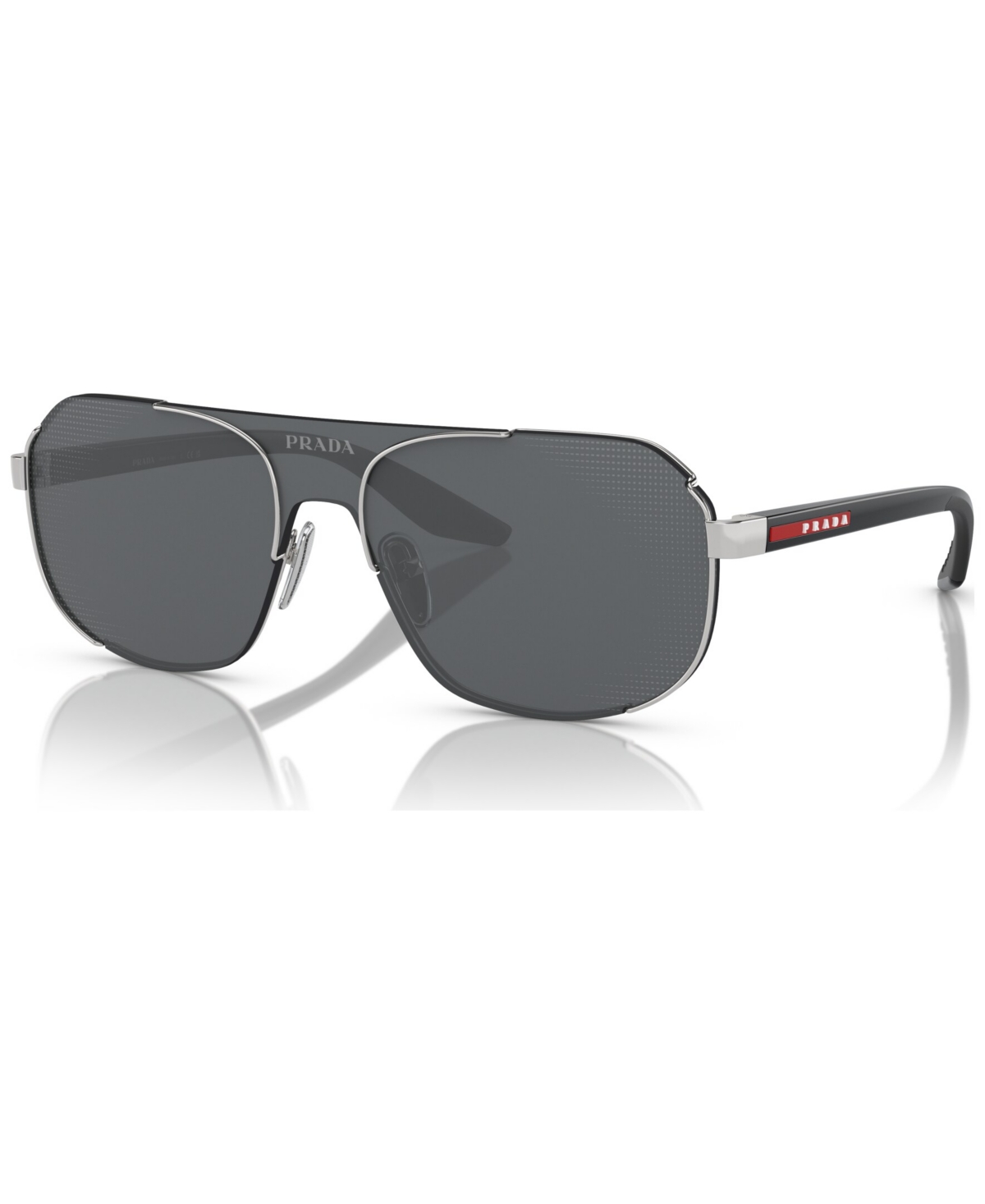 Prada Men's Sunglasses, Ps 53ys In Silver-tone,black