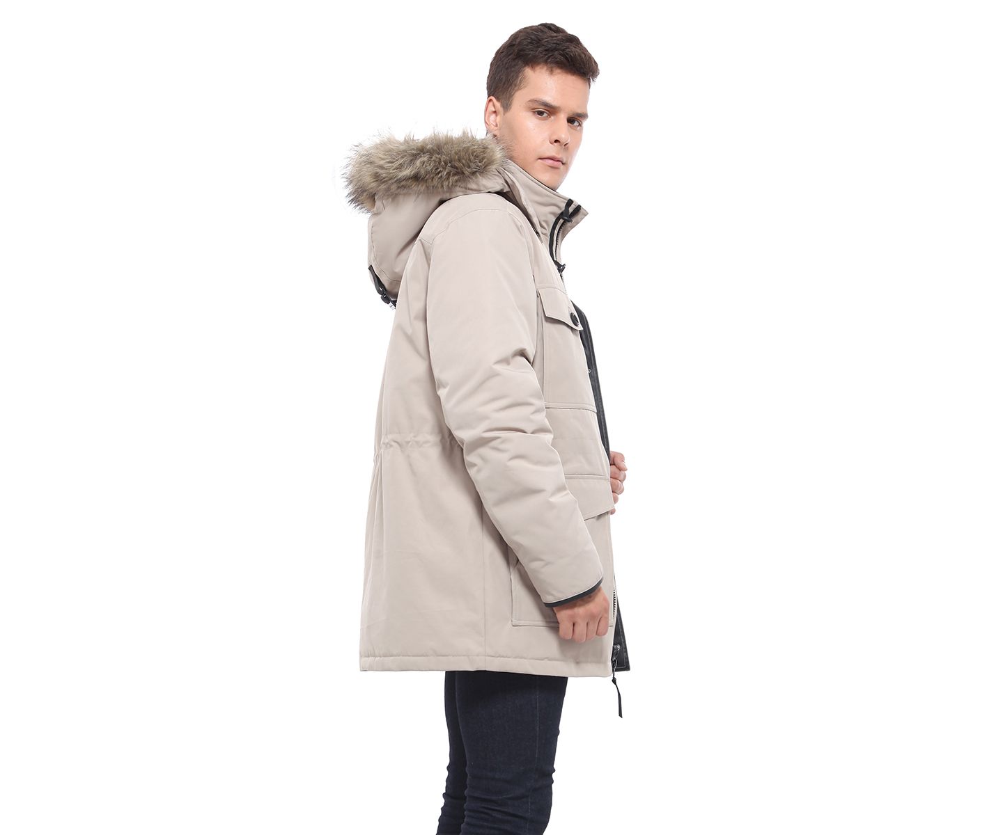 Мужская куртка Rokka&Rolla Parka with Detachable Trim, цвет: Берёзовый — фото 9