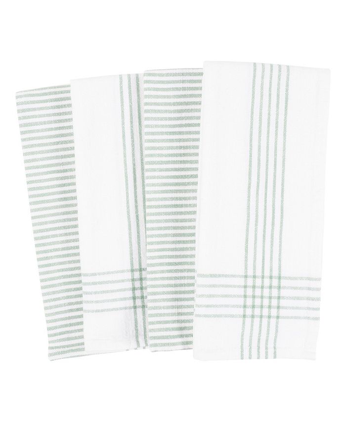 KAF Home Monaco Cotton 4 Piece Kitchen Dish Towel, 18" x 28" Macy's