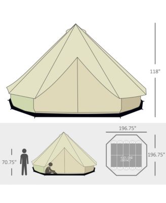 16  Large Portable 10 Man Hunting Fishing Camping Bell Tent