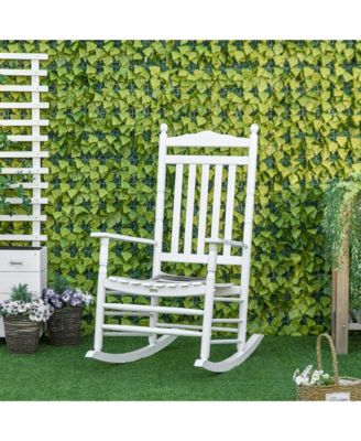 Wooden Rocking Chair for Porch, Indoor/Outdoor,