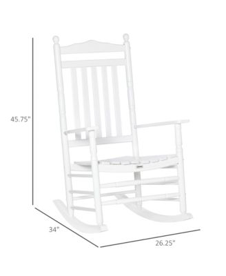 Wooden Rocking Chair for Porch, Indoor/Outdoor,