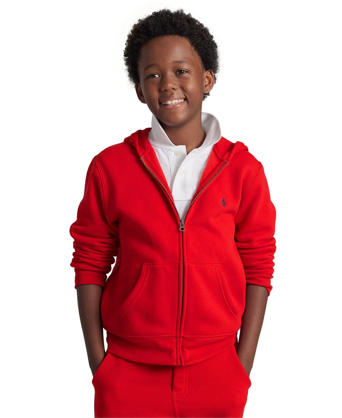 Red toddler zip up hoodie top