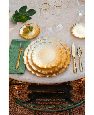 Baroque Glass Dinner Plate 10.5"