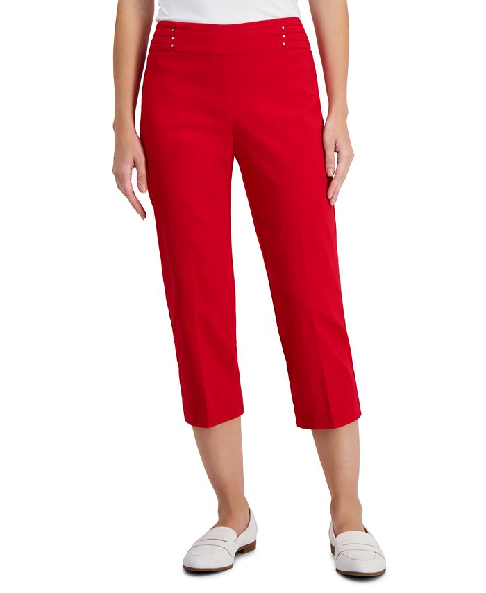 JM Collection Women's Embellished Pull-On Capri Pants, Created for Macy's -  Macy's
