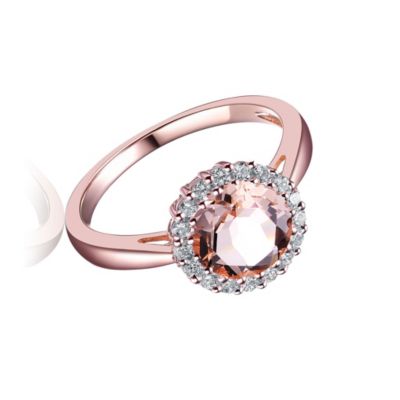 Elegant White Gold Plated Radiant Halo CZ Solitaire Ring