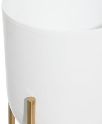 Metal Indoor Outdoor Dome Planter with Removable Stand Set of 2