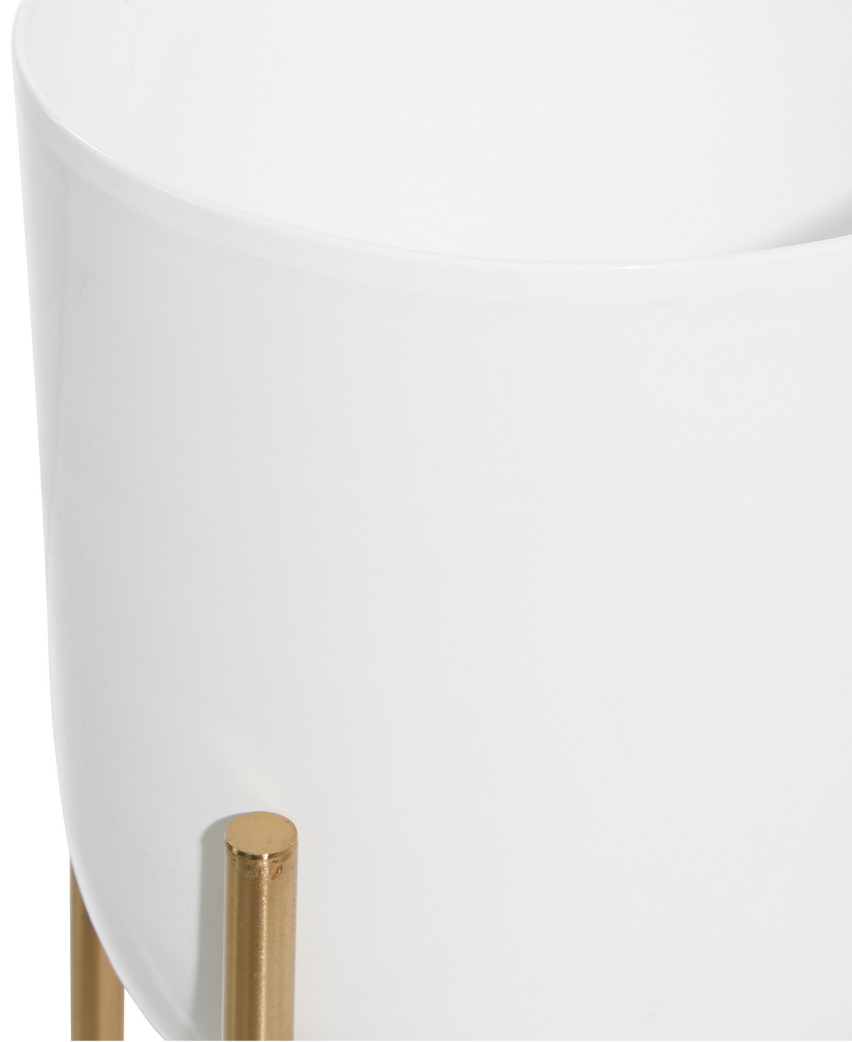 Cosmoliving Metal Indoor Outdoor Dome Planter With Removable Stand Set Of 2 In White