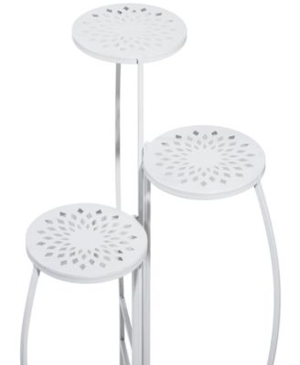 Metal Indoor Outdoor 3 Tier Floral Plant Stand 