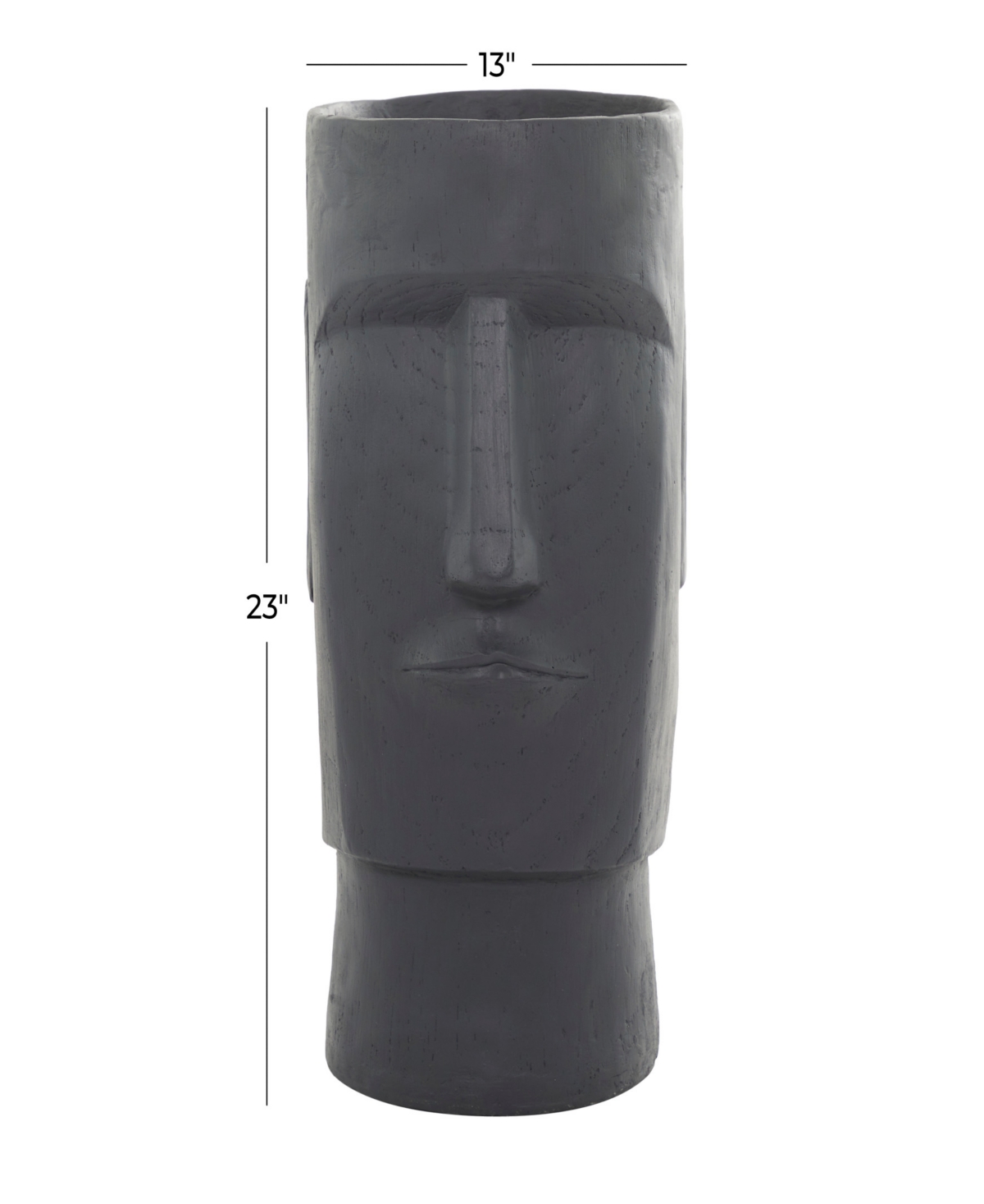 Novogratz CollectionMagnesium Oxide Indoor Outdoor Easter Island Head Planter - Dark Gray