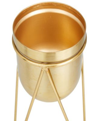 Metal Planter with Removable Stand Set of 2