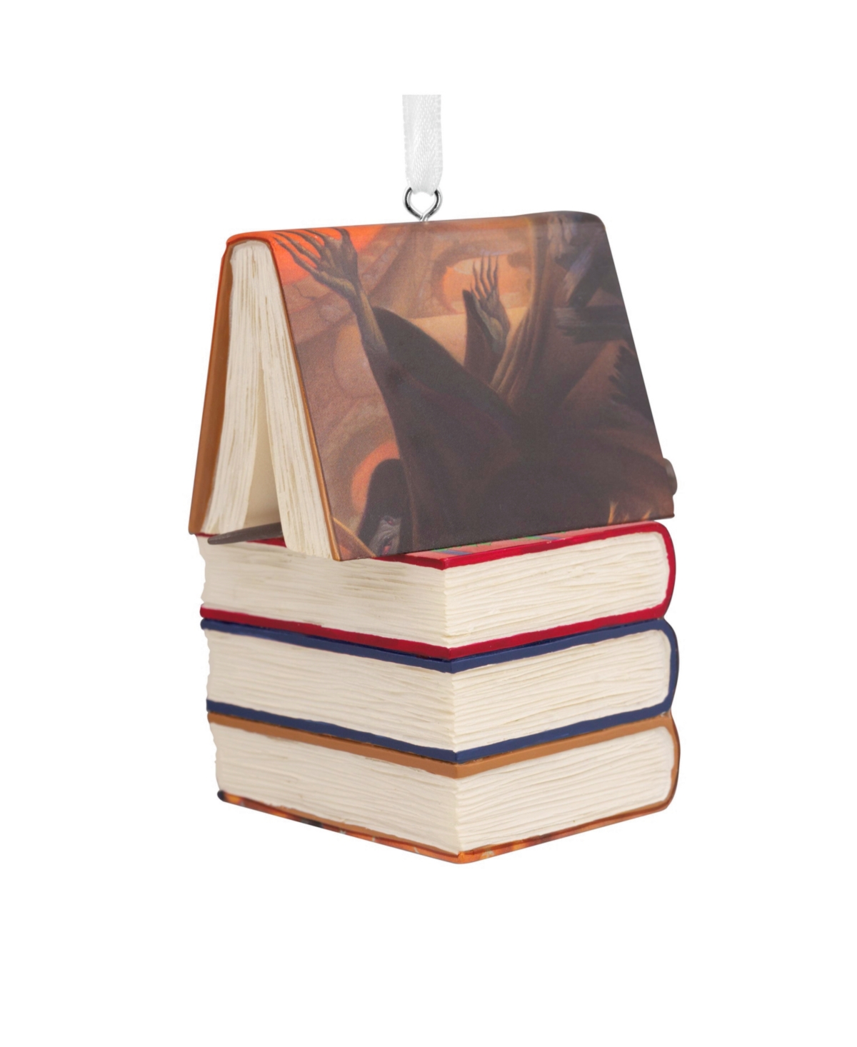 Hallmark Christmas Ornament Harry Potter Stacked Books And Wand In Multi-colored