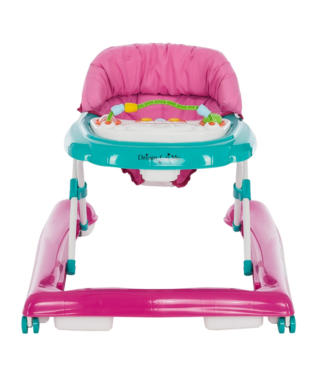Dream On Me 2-in-1 Ava Baby Walker, Easy Convertible Baby Walker, Walk Behind, Height Adjustable Seat, Added Back Support, Detachable-Toy