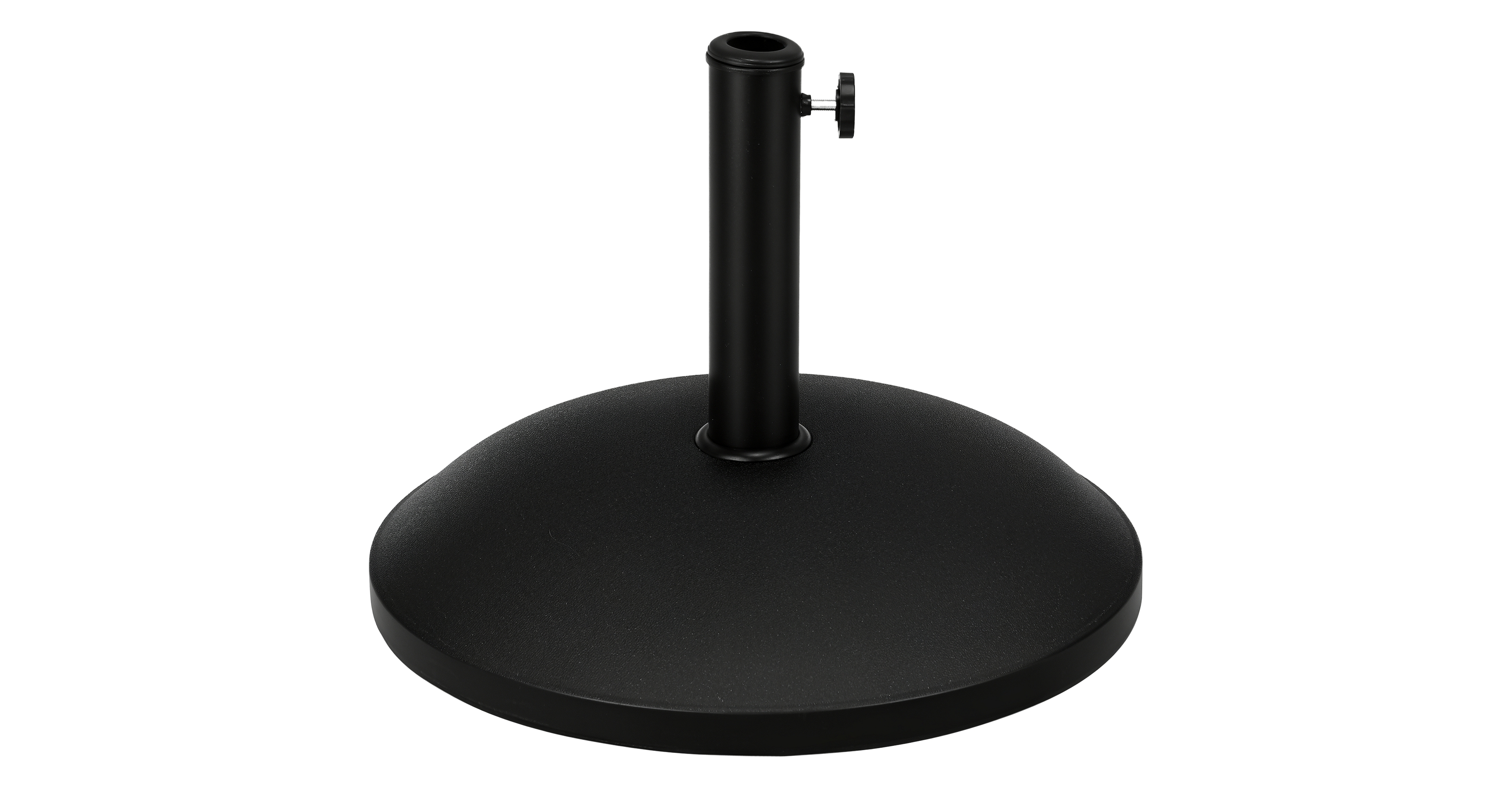 Outsunny 20" 55 lbs Round Cement Umbrella Base Stand Market Parasol Holder with Tightening Knob & Easy Setup, for 1.3"Dia, 1.5"Dia, 1.9"Dia Pole, for