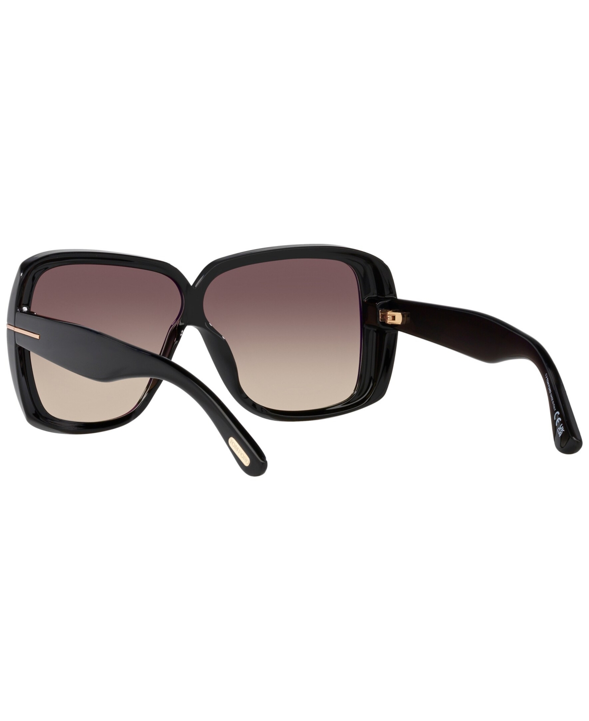 Shop Tom Ford Women's Sunglasses, Marilyn Tr In Shiny Black