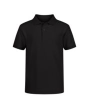 Black polo shirt for boys sales
