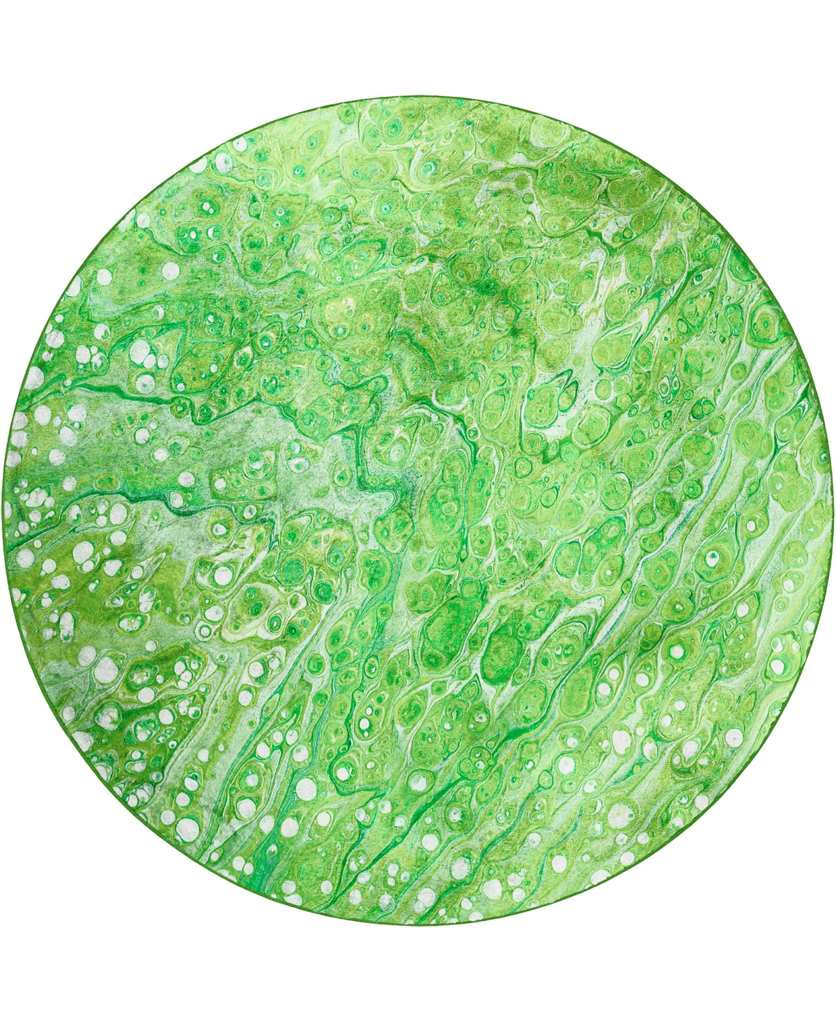 D Style Kikiamo Kk5 8' X 8' Round Area Rug In Lime