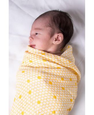 GOTS Certified Organic Cotton Muslin Swaddle, Hive
