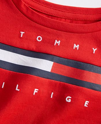 Tommy Hilfiger Big Girls Logo Crewneck Short-Sleeve T-Shirt - Macy's