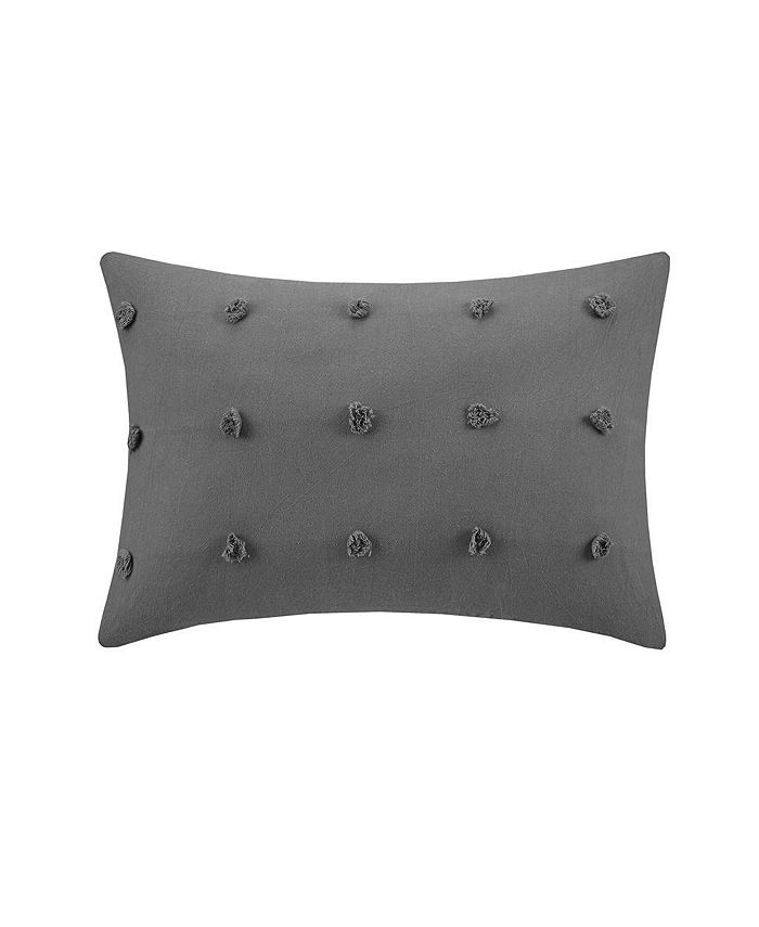 Gracie Mills Mikel Chic Cotton Jacquard Pom Pom Oblong Pillow Macy's
