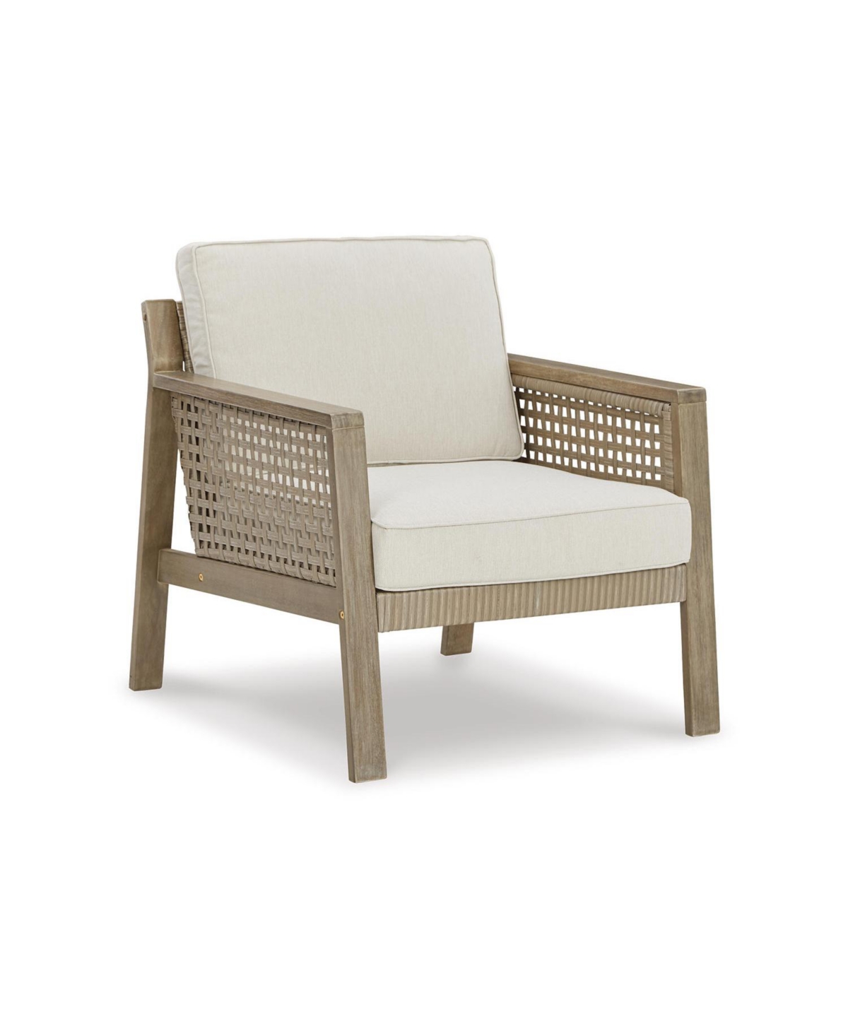 Signature Design By Ashley Barn Cove Outdoor Lounge Chair W/cushion, Set Of 2 In Brown