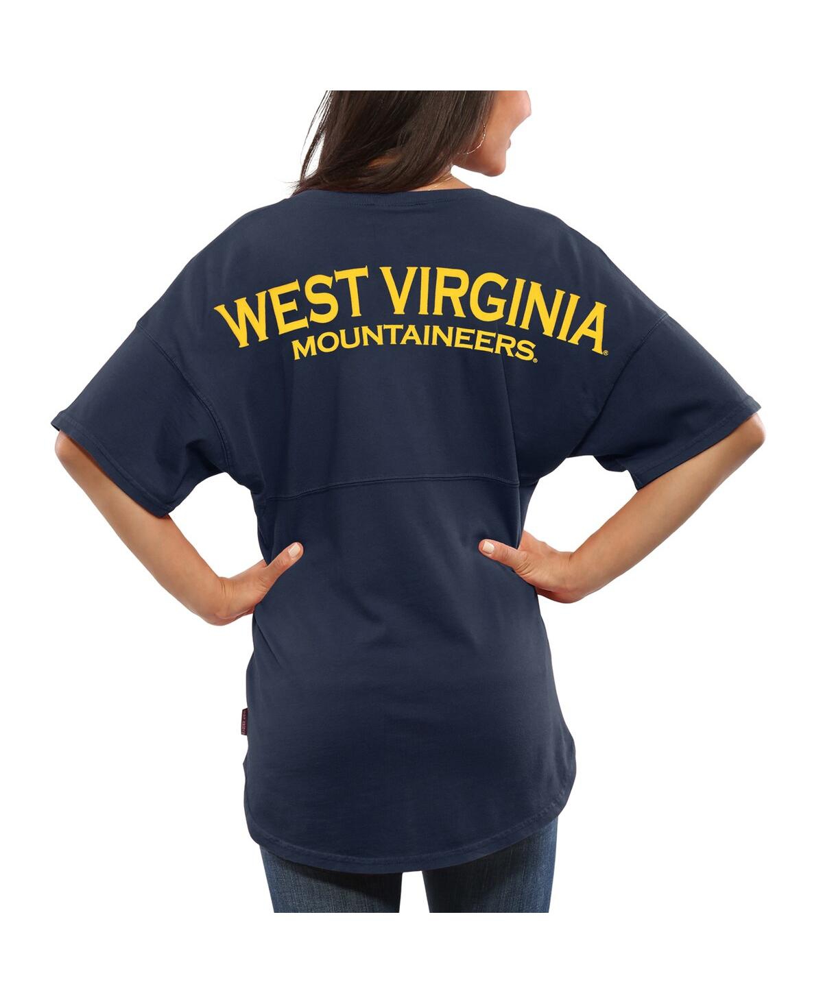 Shop Spirit Jersey Women's Navy West Virginia Mountaineers  Oversized T-shirt