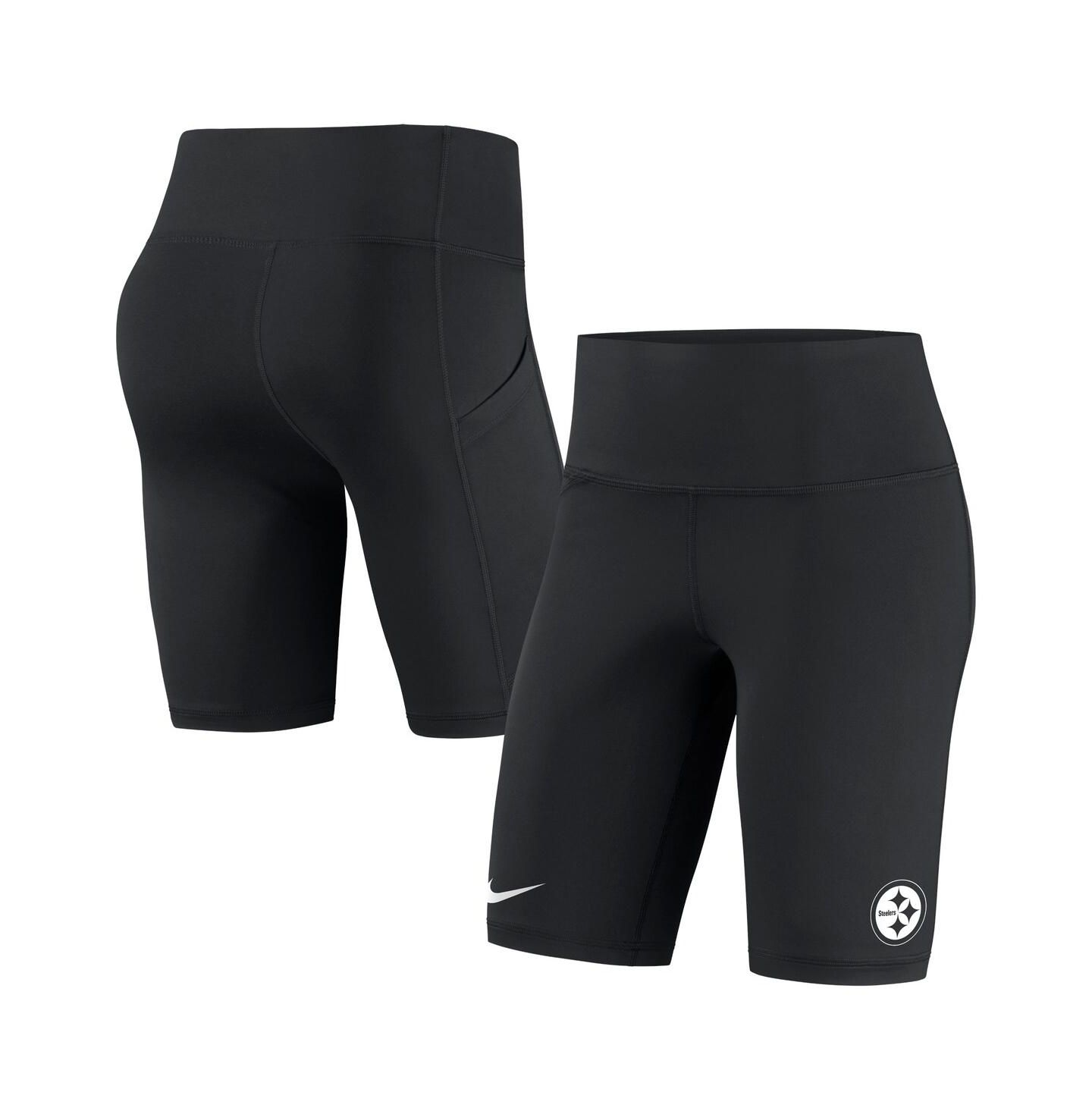 Женские шорты Nike Black Pittsburgh Steelers Biker — фото 1
