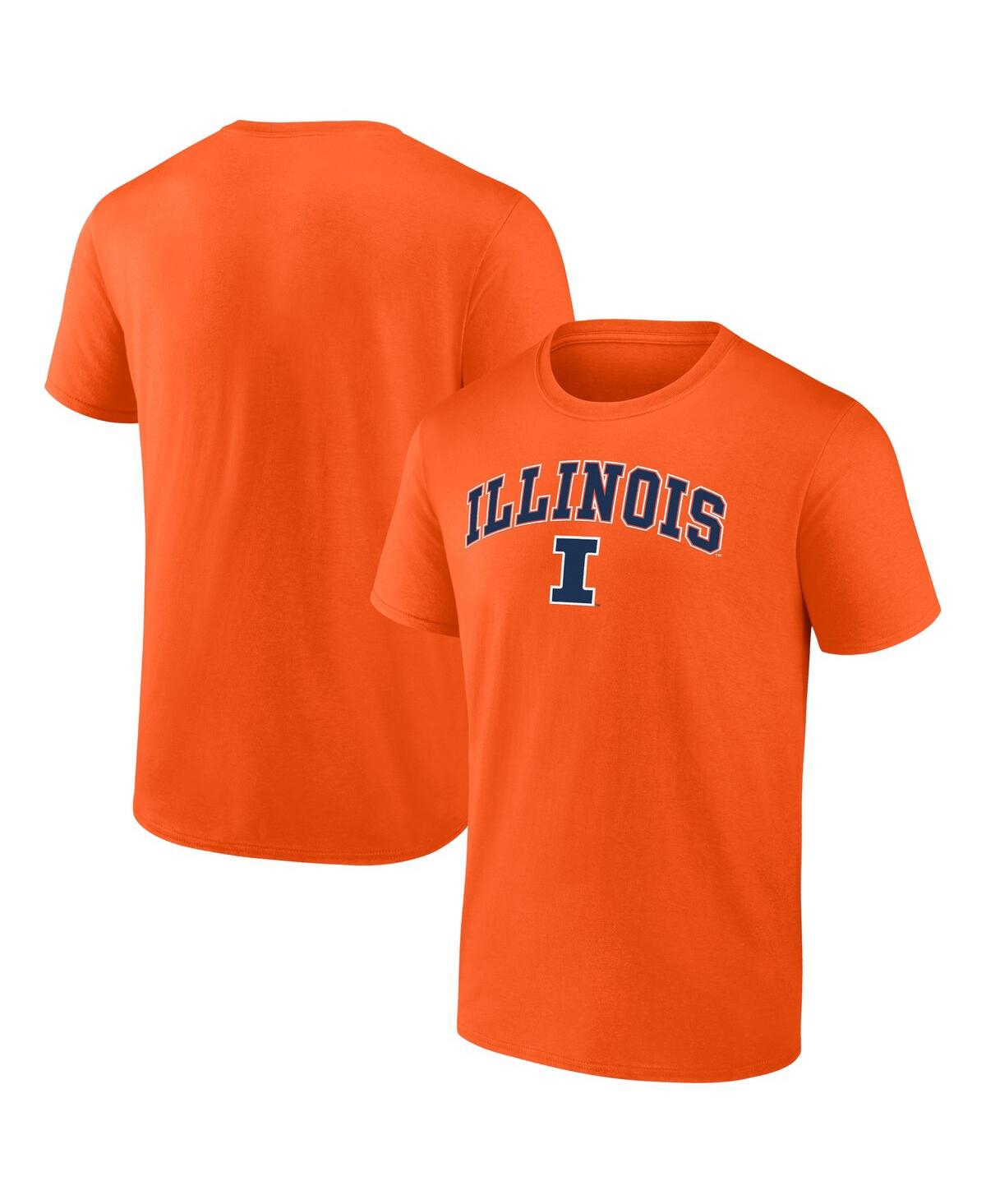 Fanatics Men's  Orange Illinois Fighting Illini Campus T-shirt