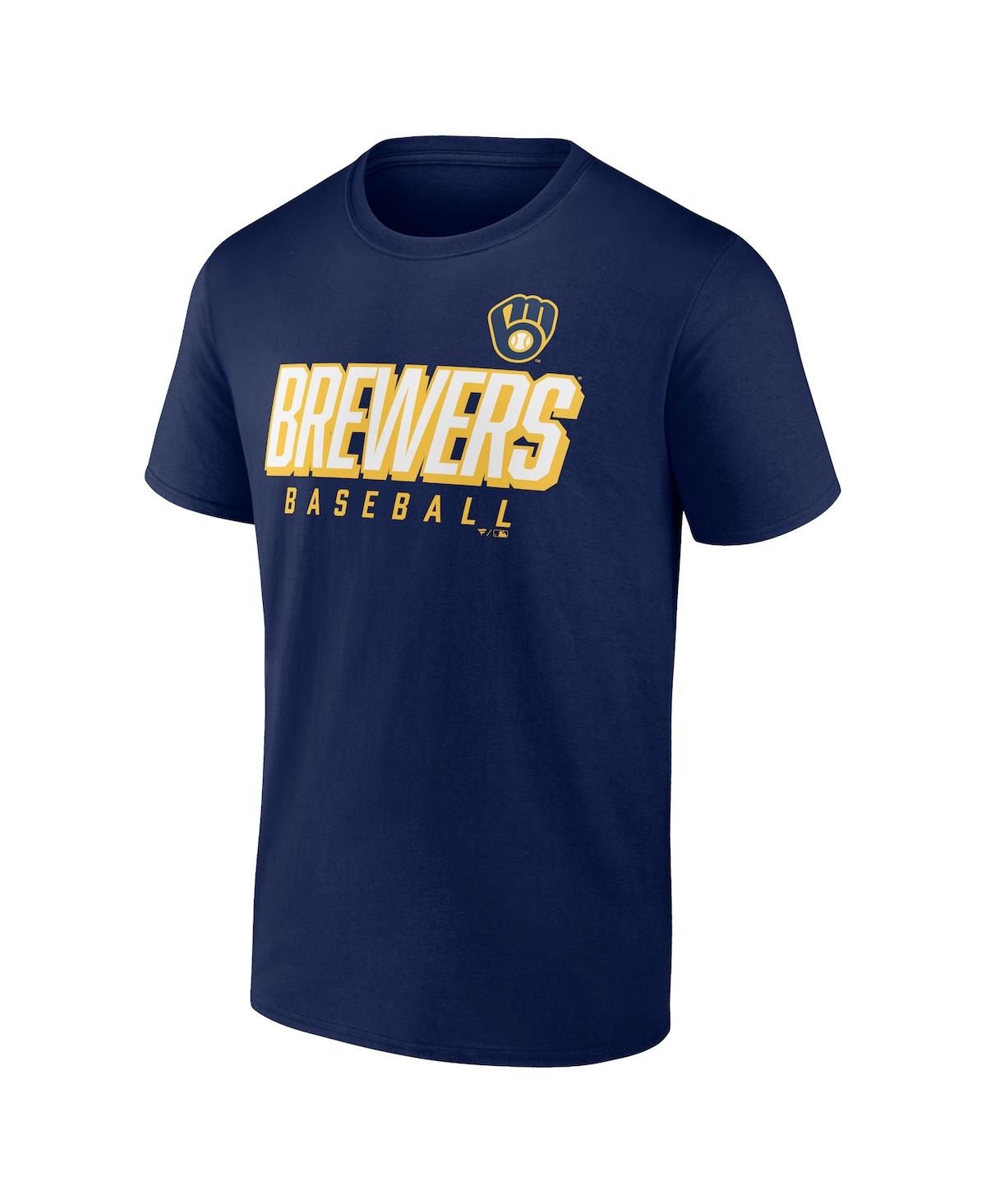Fanatics Branded Navy/gray Milwaukee Brewers Player Pack T-shirt Combo Set In Navy,gray