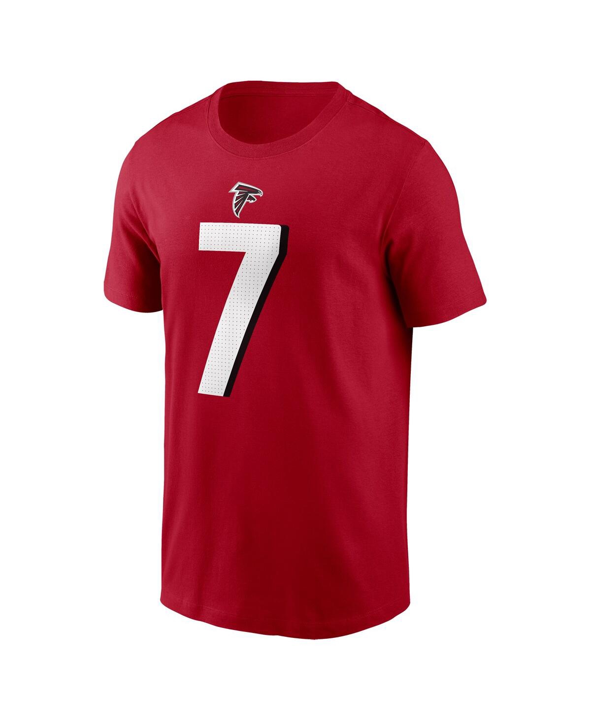 Shop Nike Men's  Bijan Robinson Red Atlanta Falcons Player Name And Number T-shirt