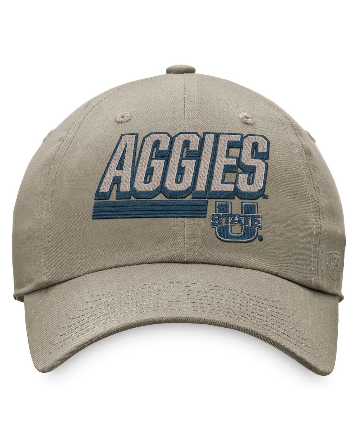 Shop Top Of The World Men's  Khaki Utah State Aggies Slice Adjustable Hat