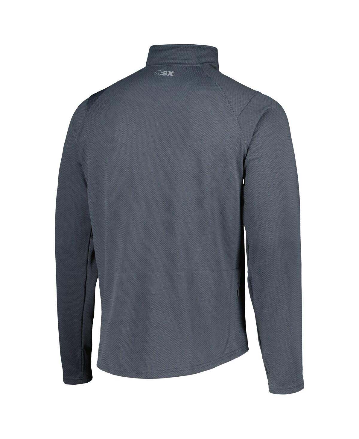 Msx By Michael Strahan Men's  Charcoal Cincinnati Bengals Half-zip Hoodie In Charcoal