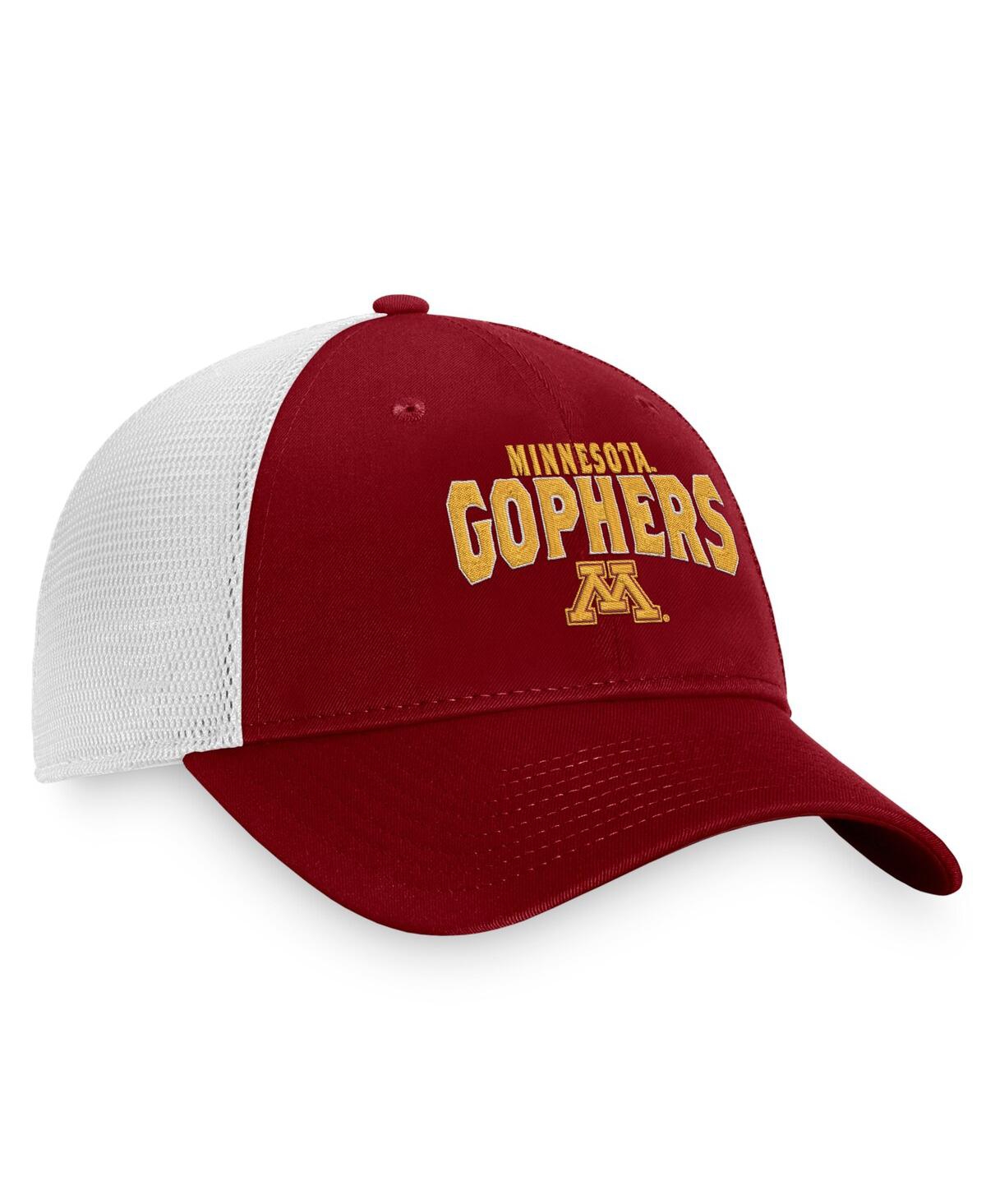 Men's Top of the World White Minnesota Golden Gophers Breakout Trucker Snapback Hat - White