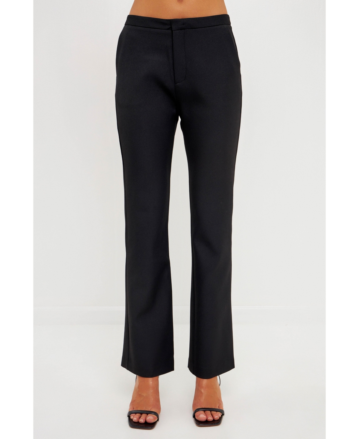 Endless Rose Slim Fit Pants In Black