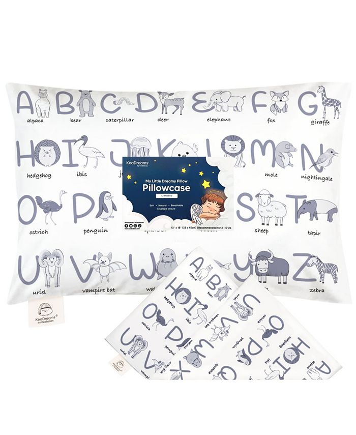 KeaBabies Toddler Pillowcase for 13X18 Pillow, Organic Toddler Pillow