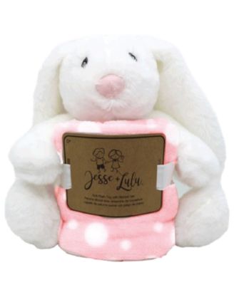 Baby Girls Plush Toy with Blanket and Nunu, 3 Piece Set