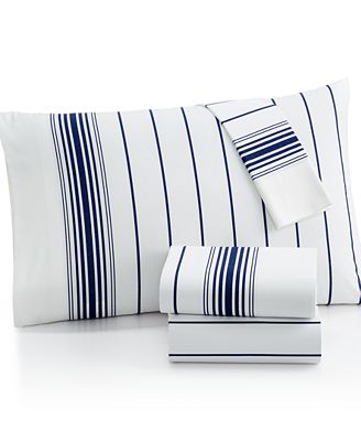 Tommy Hilfiger Baja Stripe King Sheet Set - Sheets - Bed & Bath - Macy's