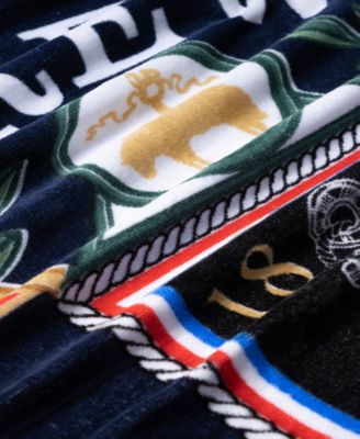 Logo Crest Turkish Cotton Beach Towel, 37&amp;quot; x 71&amp;quot;