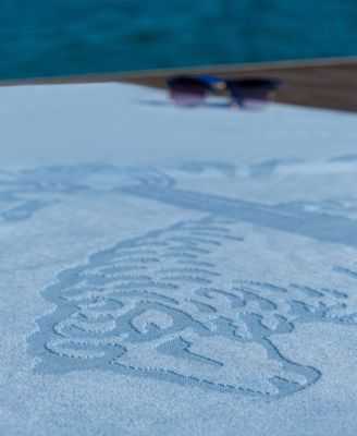 Jacquarded Logo Turkish Cotton Beach Towel, 40&amp;quot; x 71&amp;quot;