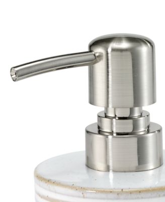 Drift Lines Textured Ribbed Ceramic Soap/Lotion Dispenser