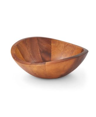 Nambe Braid Set of 4 Individual Wood 8" Salad Bowls