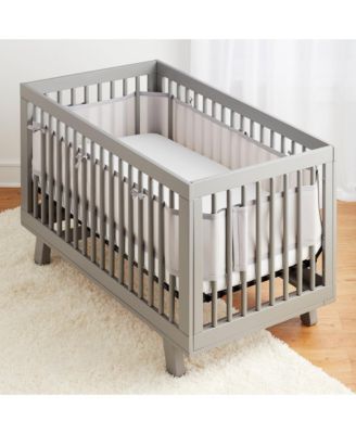 Halo Dream Inc Breathable Mesh Liner for Full-Size Cribs Classic 3mm Mesh Size 4FS Covers 3 or 4 Sides - Gray 45$