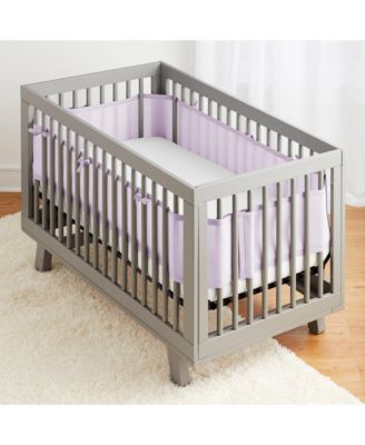Halo Dream Inc Breathable Mesh Liner for Full-Size Cribs Classic 3mm Mesh Size 4FS Covers 3 or 4 Sides - Lavender 45$