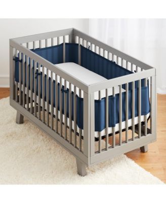 Halo Dream Inc Breathable Mesh Liner for Full-Size Cribs Classic 3mm Mesh Size 4FS Covers 3 or 4 Sides - Navy 45$