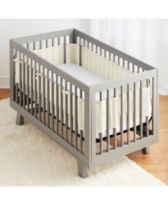 Halo Dream Inc Breathable Mesh Liner for Full-Size Cribs Classic 3mm Mesh Size 4FS Covers 3 or 4 Sides - Ecru 45$